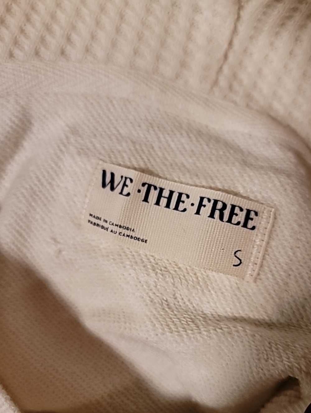 We The Free Ivory Floral Hoodie Sweatshirt with Pink and Yellow Embroidery - Picture 6 of 8
